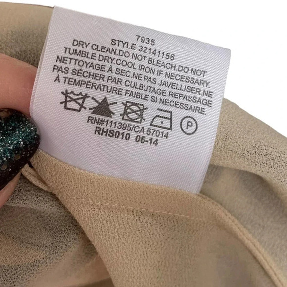 Tory Burch Women's Silk Printed Scoop Neck Back Bow Sleeveless Size 8 - Picture 6 of 8